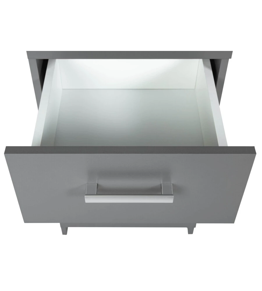CASSETTIERA GRIGIA CON 4 CASSETTI, 41,2X40X91,5 CM